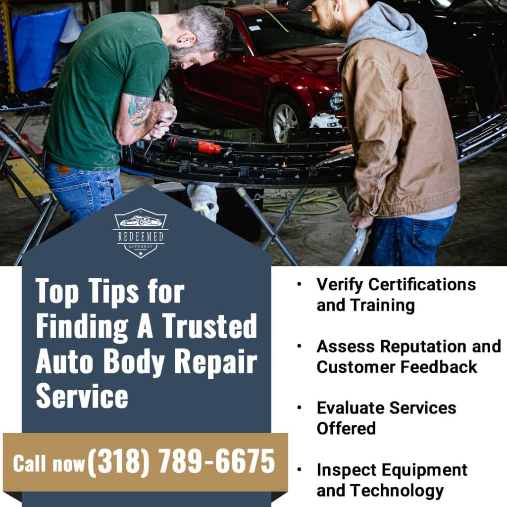 Top tips for finding a trusted auto body repair service