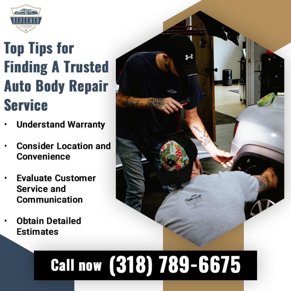 Top tips for finding a trusted auto body repair service