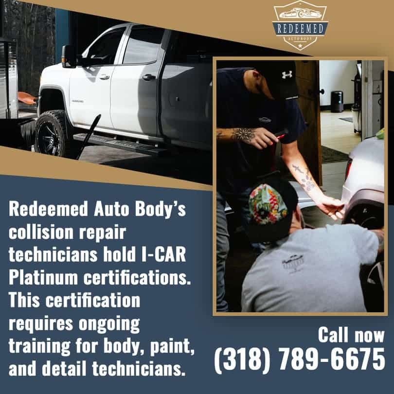 Redeemed Auto Body - I-CAR Platinum certifications