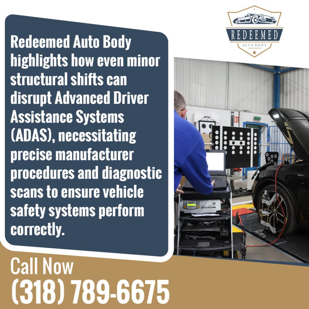 Redeemed Auto Body ADAS calibration and diagnostic scans for vehicle safety system accuracy