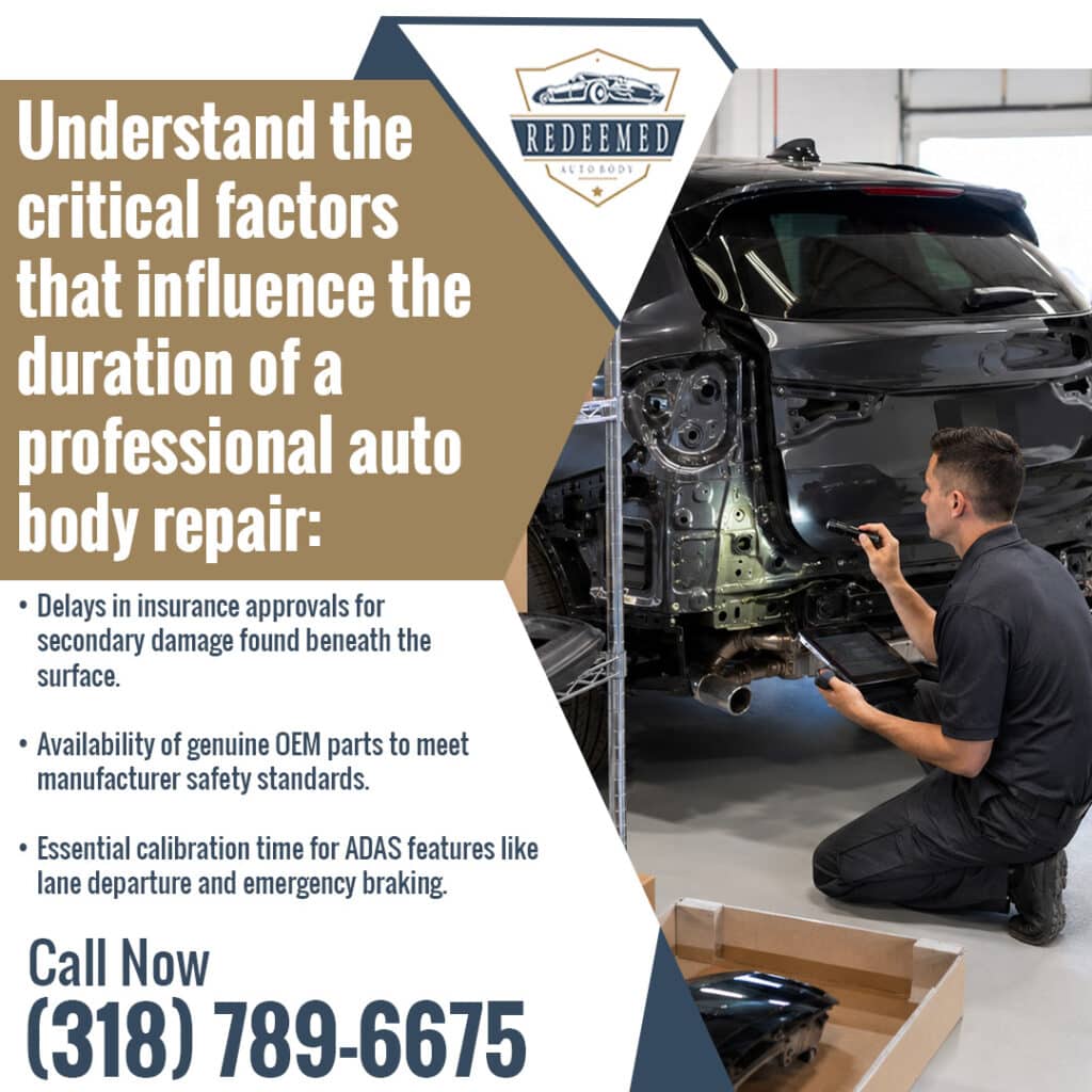 Redeemed Auto Body professional auto body repair with OEM parts, structural inspection, and ADAS calibration